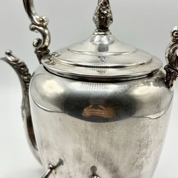 F B Rogers Vintage 19th Century Silver Plated Tilting Teapot No Stand - Picture 7 of 13